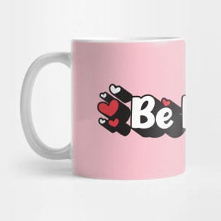 Be Kind Words with Cute Hearts Mug